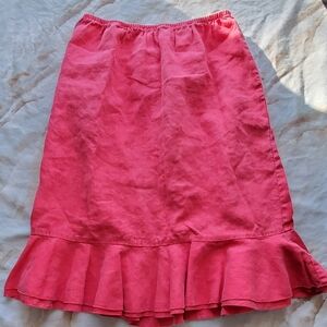 Fresh Produce pink linen skirt, size medium